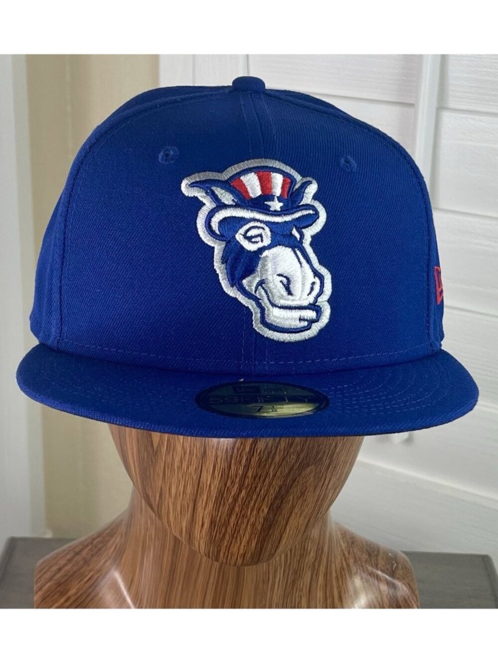 New Era 59Fifty MiLB New Hampshire Fisher Cats ‘Primaries’ Blue Fitted Hat 7 1/8